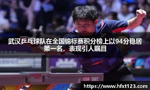 武汉乒乓球队在全国锦标赛积分榜上以94分稳居第一名，表现引人瞩目
